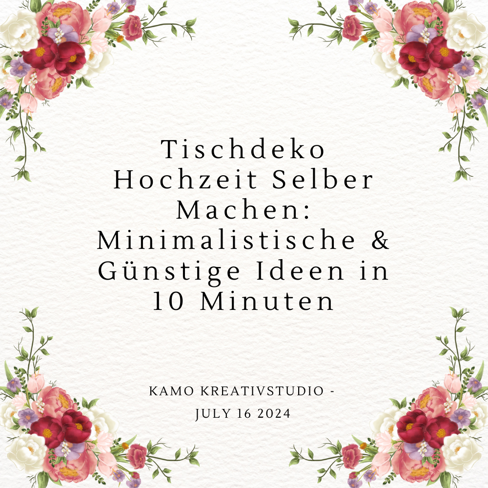 Tischdeko Hochzeit Selber Machen: Minimalistische & Günstige Ideen in 10 Minuten