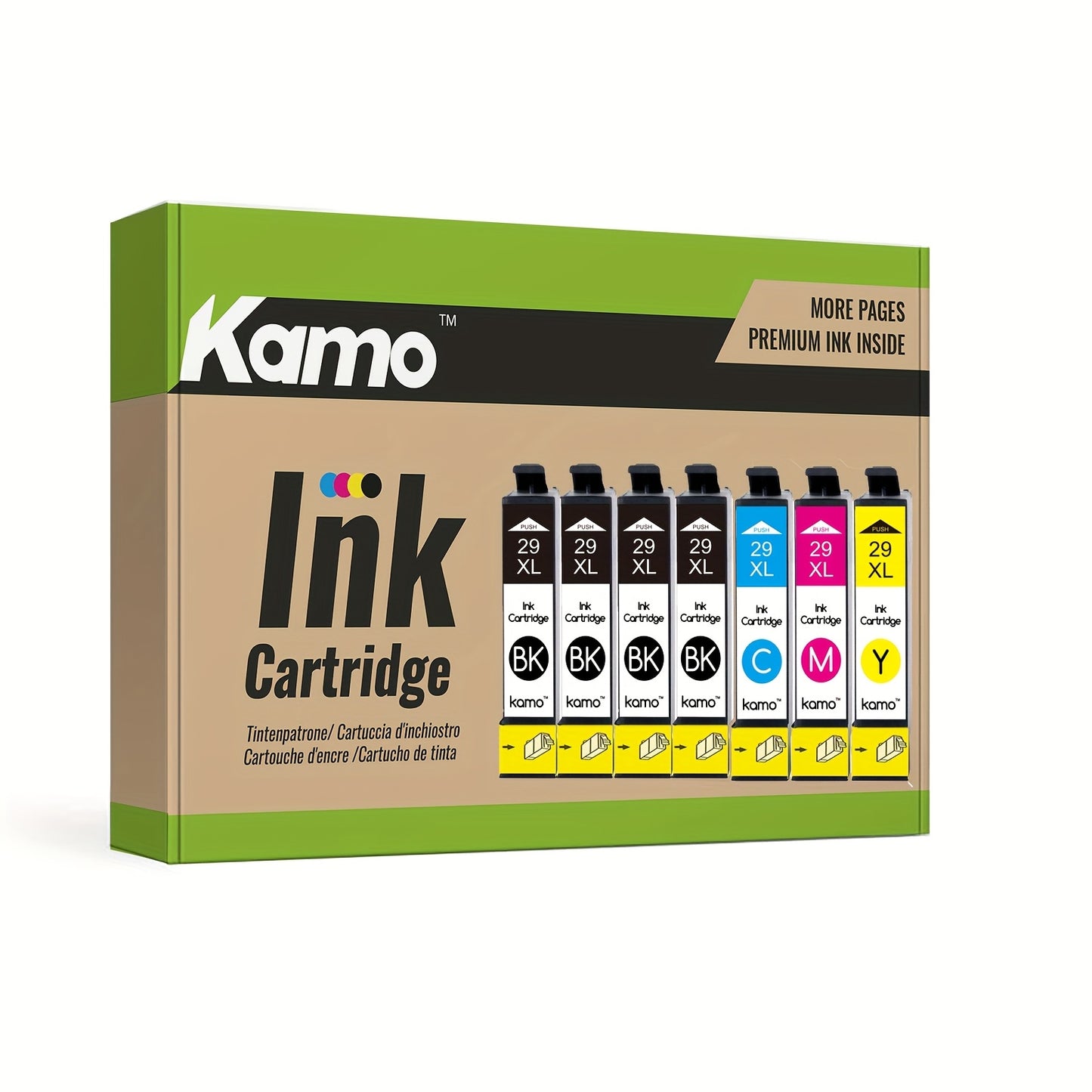 Kamo 29 XL Compatible with Epson 29XL Ink Cartridges, for XP-235 XP-245 XP-247 XP-255 XP-257 XP-332 XP-335 XP-342 XP-345 XP-352 XP-355 XP-432 XP-435 XP-442 XP-445 XP-452 XP-455