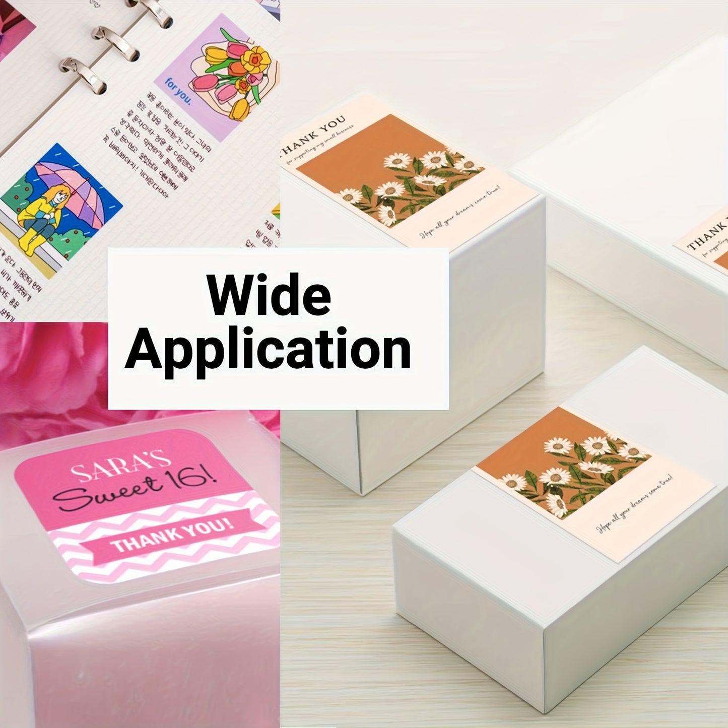 Kamo Self-Adhesive Printable Matte Paper Stickers, 30 Sheets, 24 Labels per Sheet