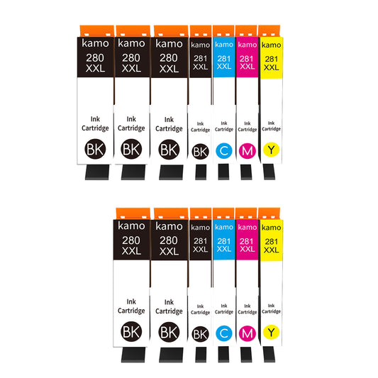 Kamo PGI-280 CLI-281 XXL Multipack Compatible with Canon Ink Cartridges