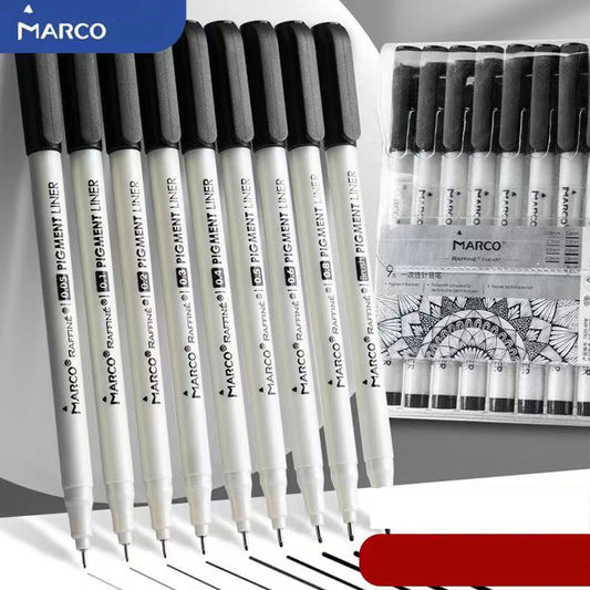 Marco black hook pen oily waterproof art special needle pen comic painting tool hand-painted pen stroke pen