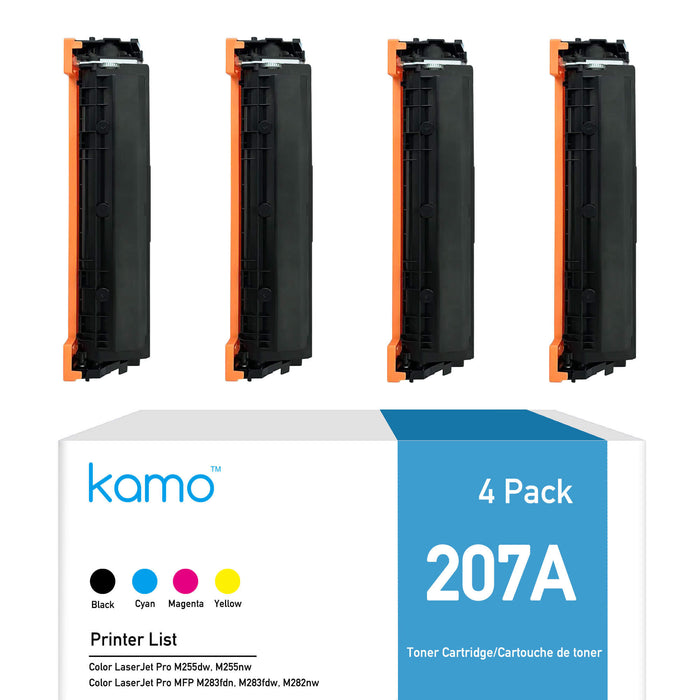 Kamo 207A for HP 207A W2210A 207X W2210X Toners (With Chip) (4 Pack)