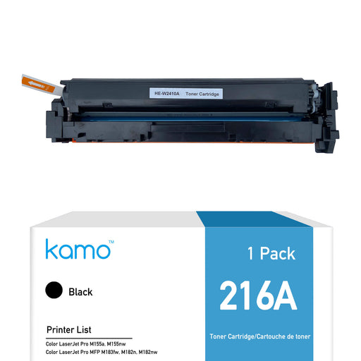 Kamo 216A Black Toner (With Chip) Compatible with HP 216A W2410A 216X W2410X - Kamo