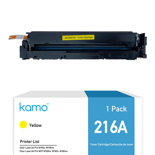 Kamo 216A Yellow Toner (With Chip) Compatible with HP 216A W2412A 216X W2412X - Kamo