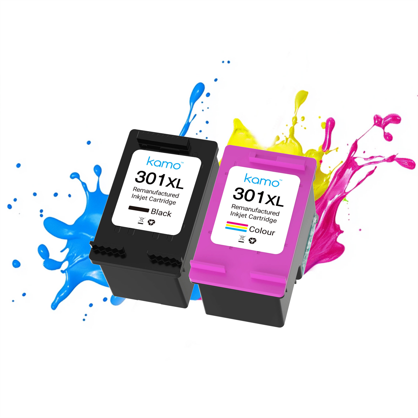 Kamo 301 XL for HP 301 301XL Ink Cartridges (2 Pack)