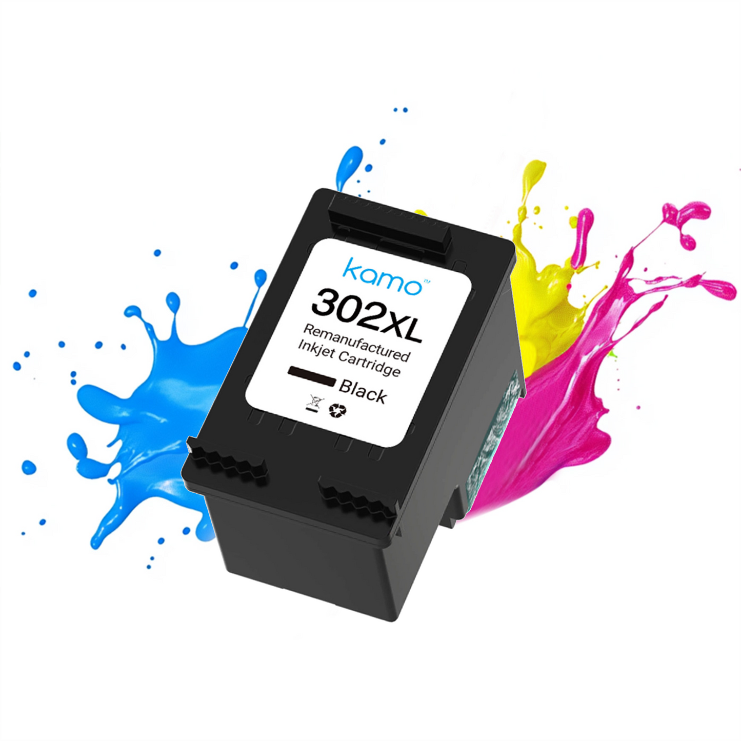 Kamo 302 XL for HP 302 302XL Black Ink Cartridges (1 Pack)