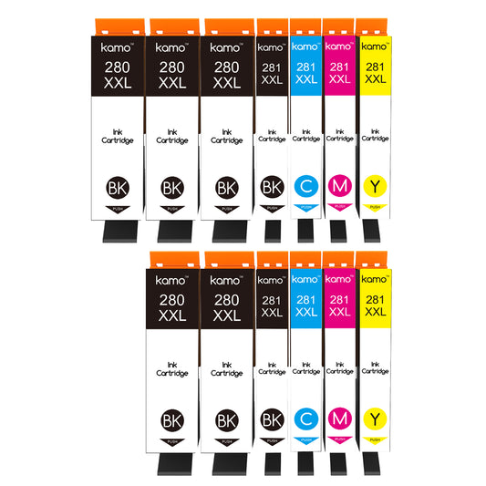 Kamo PGI-280 CLI-281 XXL Multipack Compatible with Canon Ink Cartridges