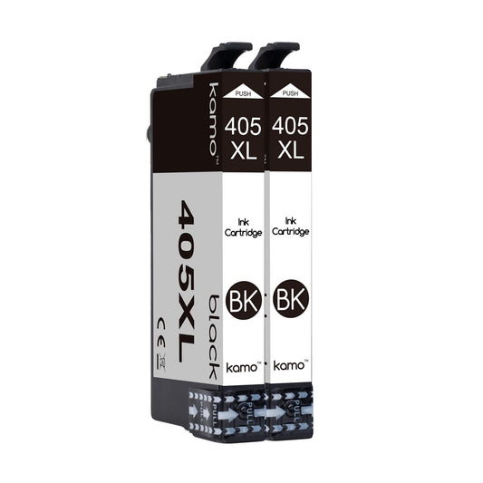 Kamo 405 XL for Epson 405 405XL Black Ink Cartridges (2 Pack)