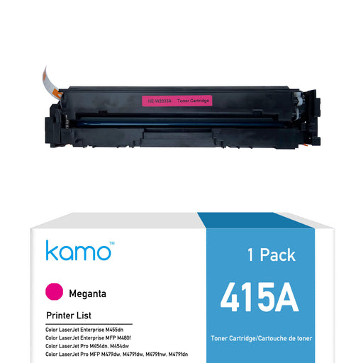 Kamo 415A Meganta Compatible with HP 415A W2033A 415X W2033X Toner (With Chip) - Kamo