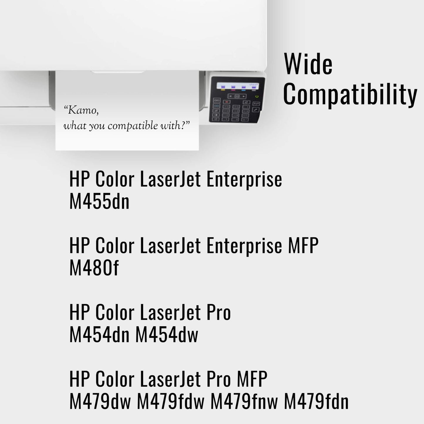 Kamo 415A Black Compatible with HP 415A W2030A 415X W2030X Toner (With Chip) - Kamo