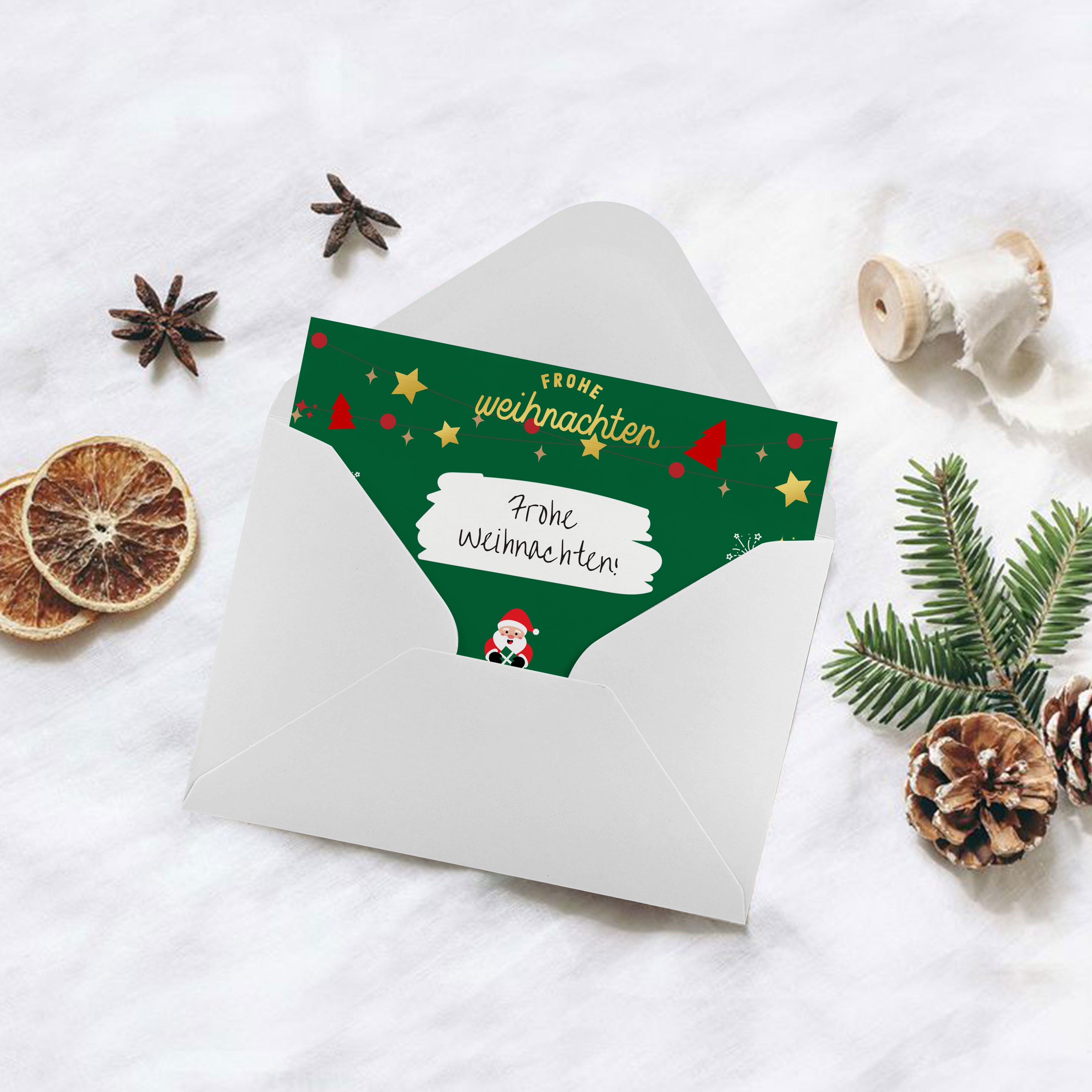 KAMO Christmas Scratch Card Voucher Gift Set – Santa Design (Green)