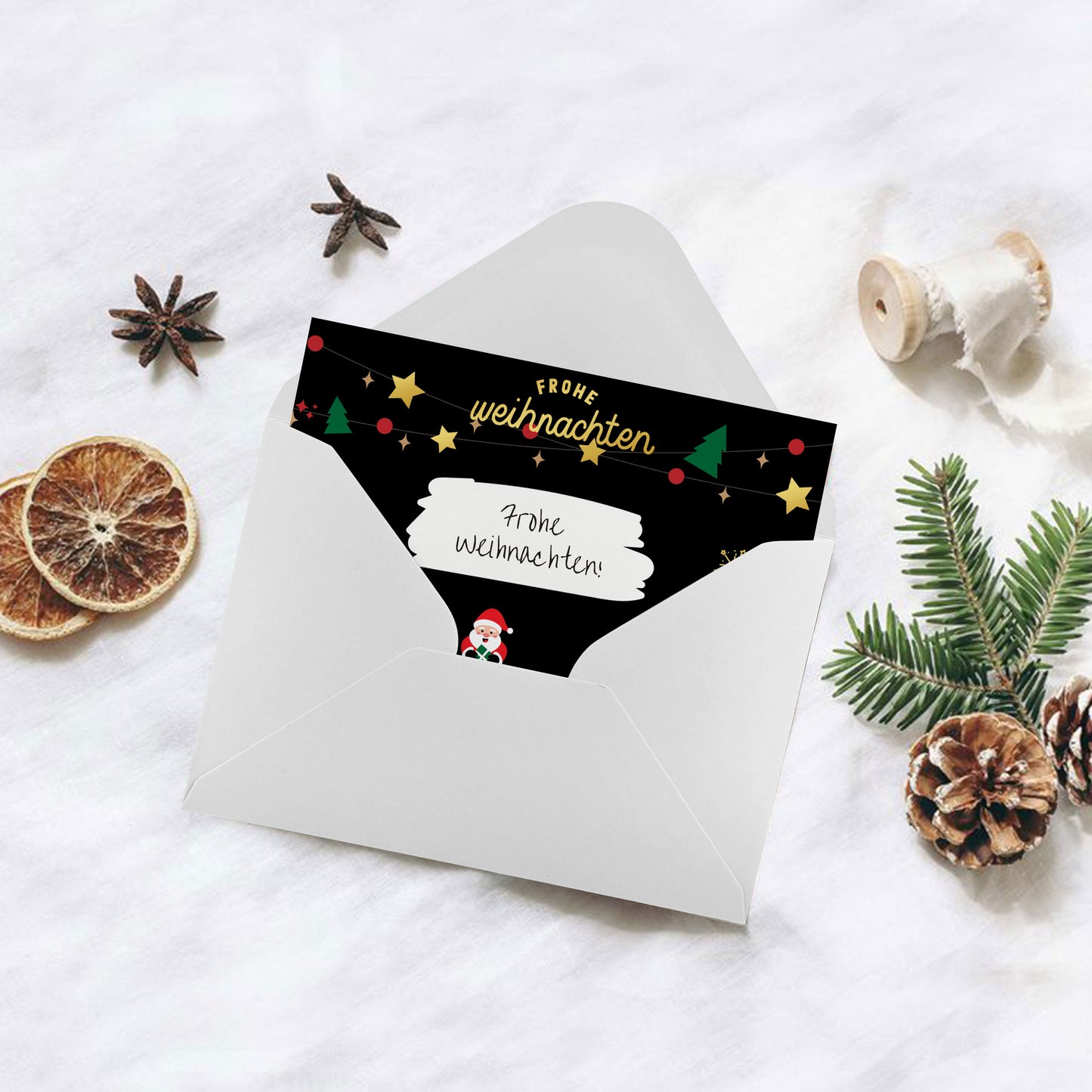 KAMO Christmas Scratch Card Voucher Gift Set – Santa Design (Black)