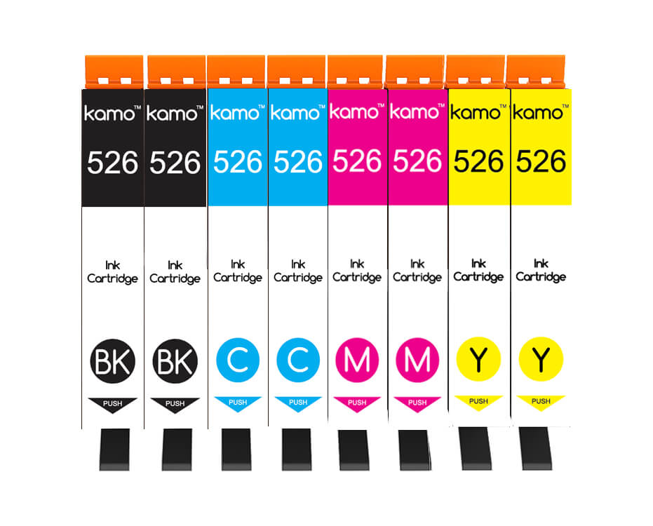 Kamo 526 for Canon CLI-526 Ink Cartridges (8 Pack)