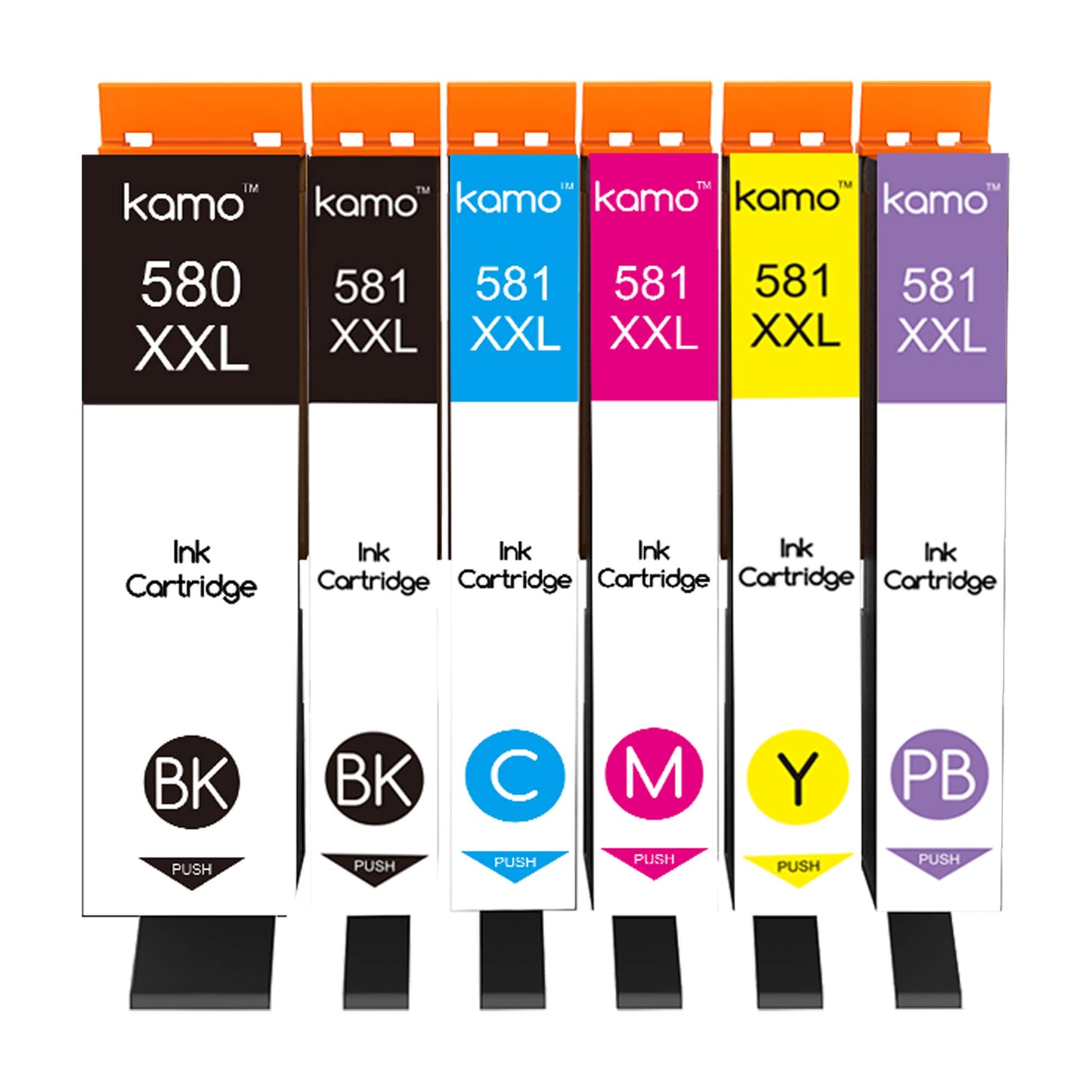 Kamo 580XXL 581XXL for Canon PGI-580 CLI-581 XXL Ink Cartridges (6 Pack)