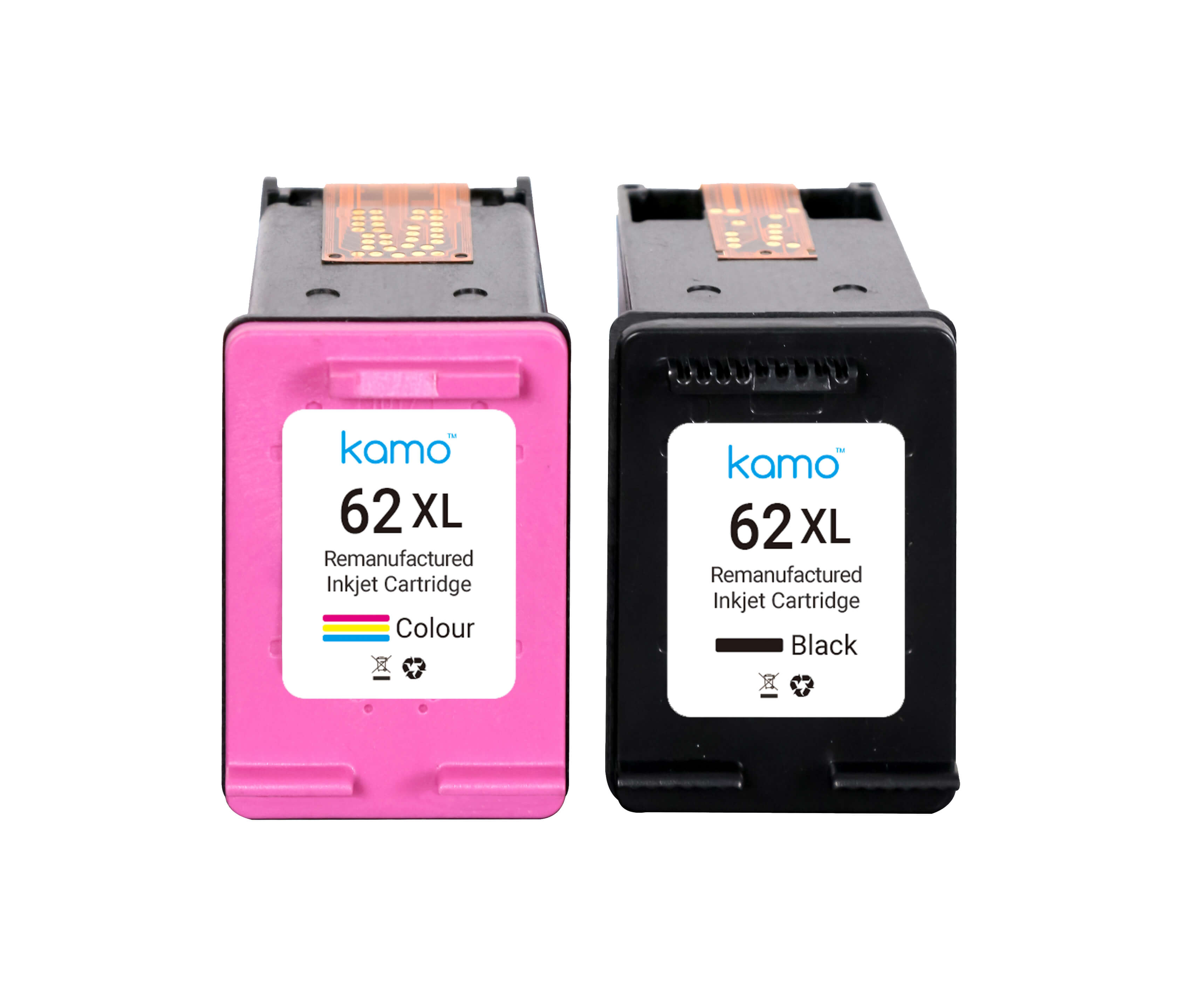 Kamo 62 XL for HP 62 62XL Ink Cartridges (2 Pack)