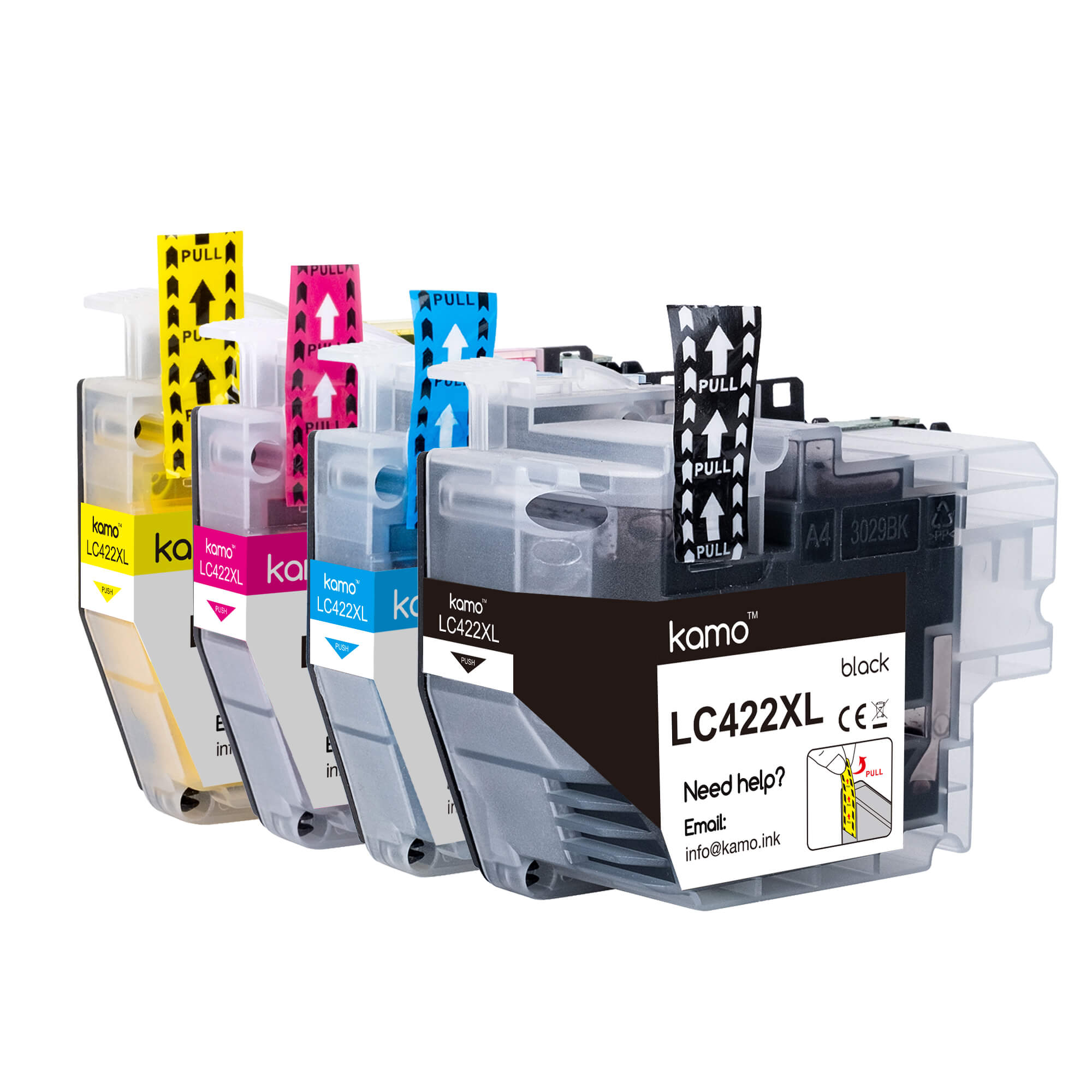 Kamo LC-422 XL for Brother LC-422VAL LC-422XL Ink Cartridges (4 Pack) - Kamo