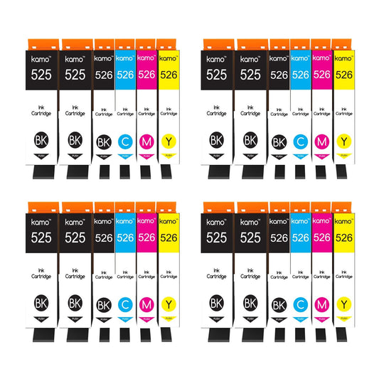 Kamo 525 526 Compatible with Canon PGI-525 CLI-526 Ink Cartridges