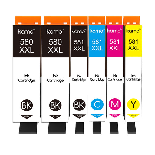 Kamo PGI-580 CLI-581 XXL Compatible with Canon 580 581 580XXL 581XXL Ink Cartridges