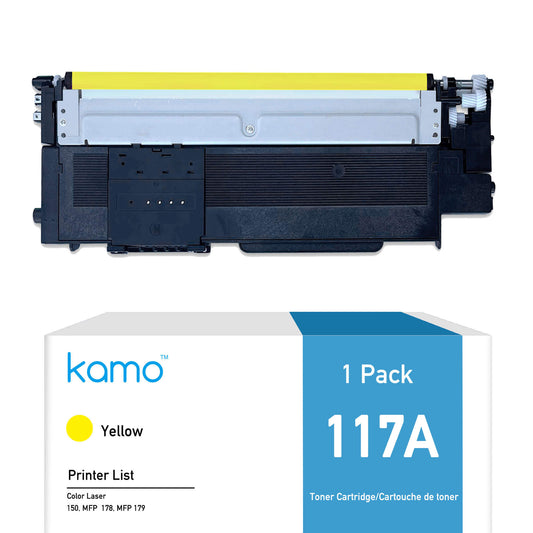 Kamo 117A Toner Compatible with HP 117A W2072A (Single Yellow Pack)