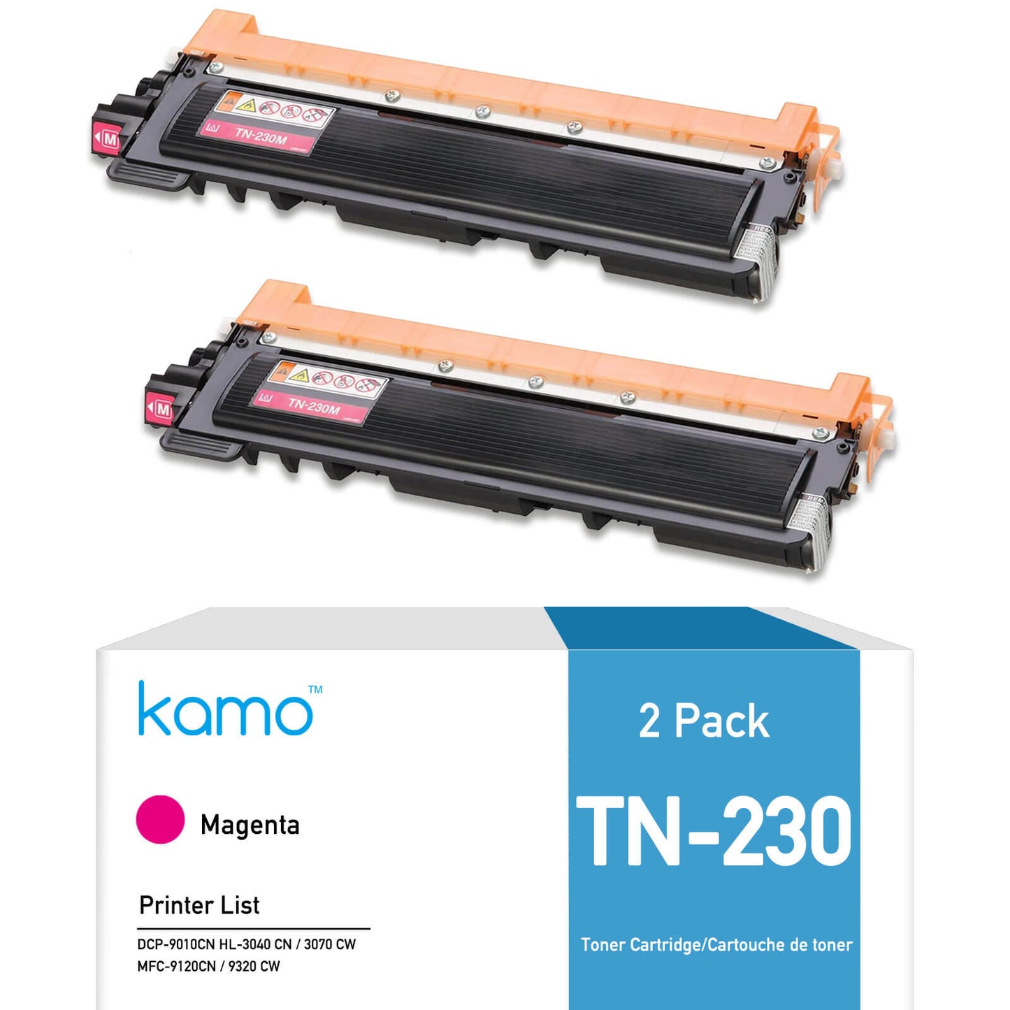 Kamo TN230 for Brother TN-230 Toner (2 Pack)