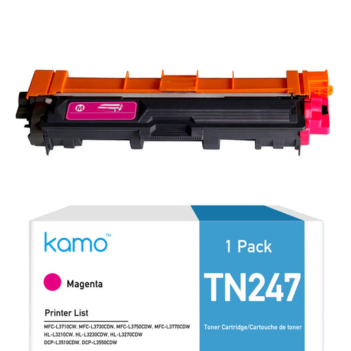 Kamo TN-243M TN-247M Toner Compatible with Brother TN-243CMYK TN247 TN-243 (Single Magenta Pack)