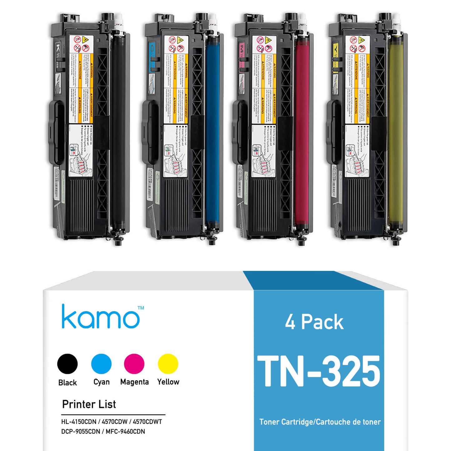 Kamo TN325 for Brother TN-325 Toner (4 Pack)