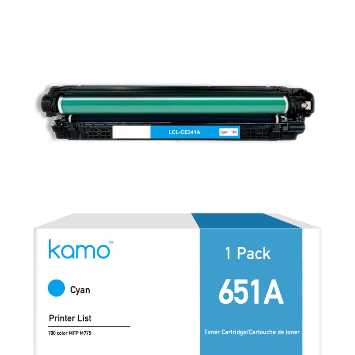 Kamo 651A for HP 651A CE341A Toner (1 Pack)
