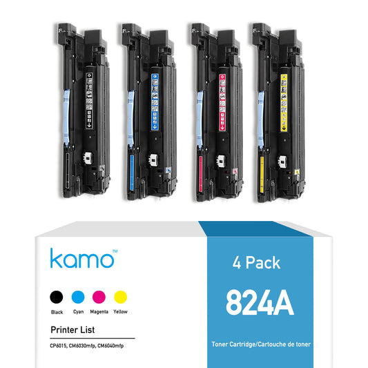 Kamo 824A for HP 824A CB384A CB385A CB386A CB387A Toner (4 Pack)