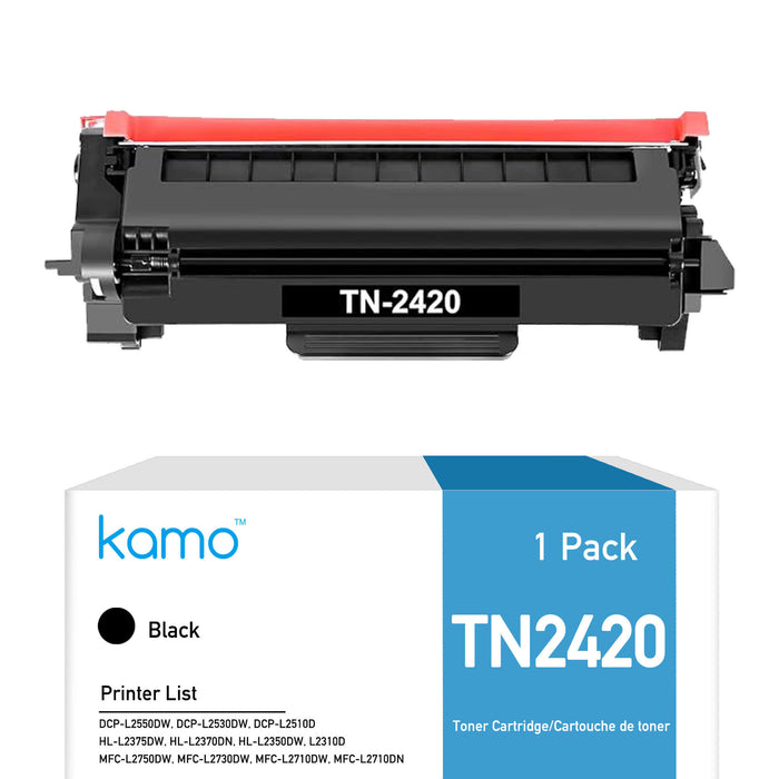 Kamo TN2420 Toner Compatible with Brother TN-2420 TN-2410 (Single Pack